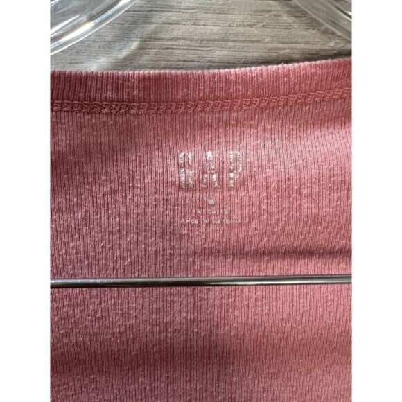 GAP V Neck Long‎ Sleeve Solid Knit Jersey Top Medium - Picture 3 of 3